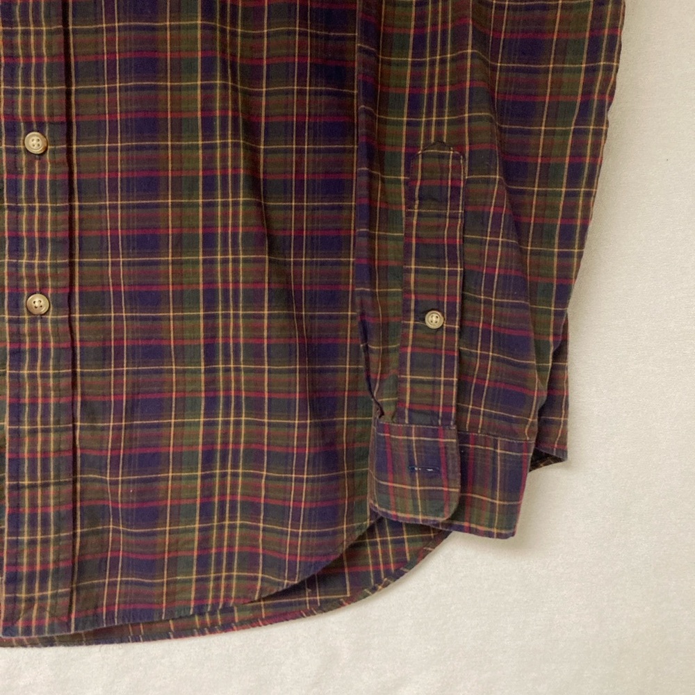 Ralph Lauren MEN’S Casual Button Down Shirt Sz Plaid Pony Embroidere - Picture 4 of 14